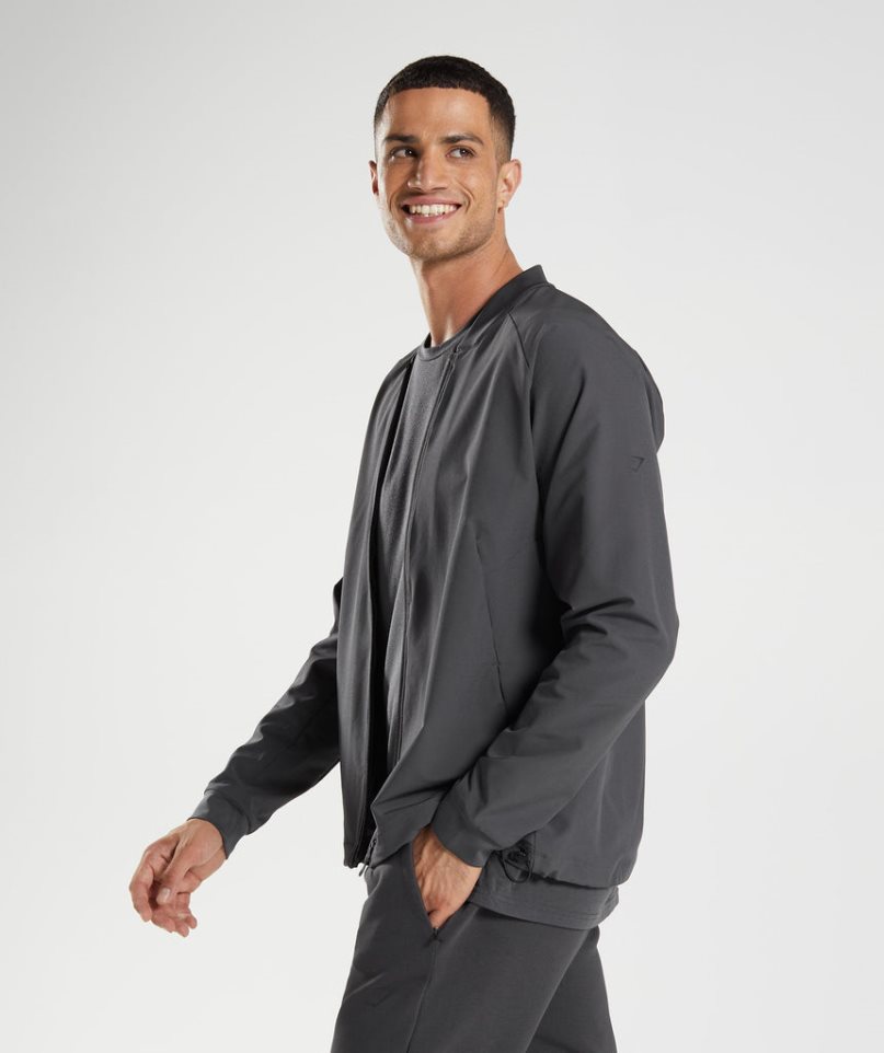 Men's Gymshark Studio Jackets Black | NZ 6XCNVZ